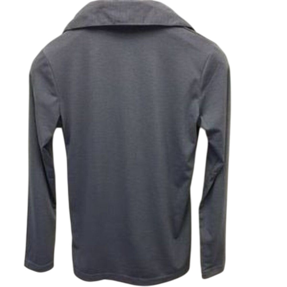 Kids Long Sleeve Polo Shirt Collared Neck Casual KUBA Fashion New Gray V-Neck - Picture 5 of 6